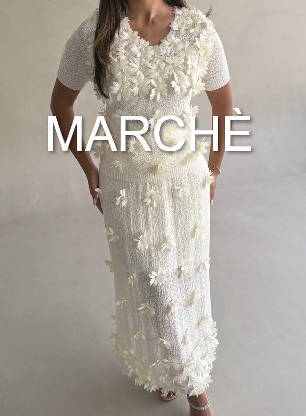 3D FLOWER TOP+SKIRT