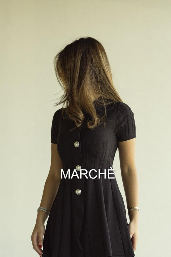 POLO COLLAR  KNITTED SHORT DRESS