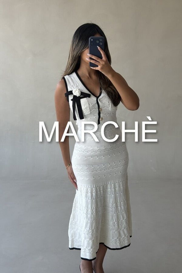 BOW EMBELLISHED VEST DRESS