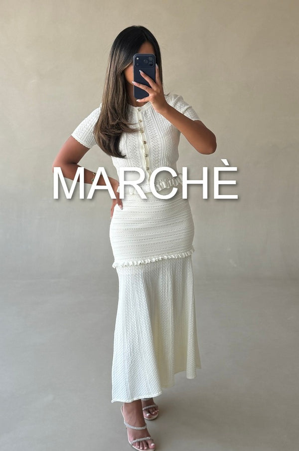 TWISTED KNITTED TOP + SKIRT