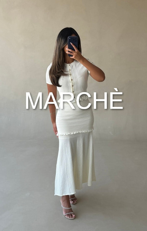 TWISTED KNITTED TOP + SKIRT