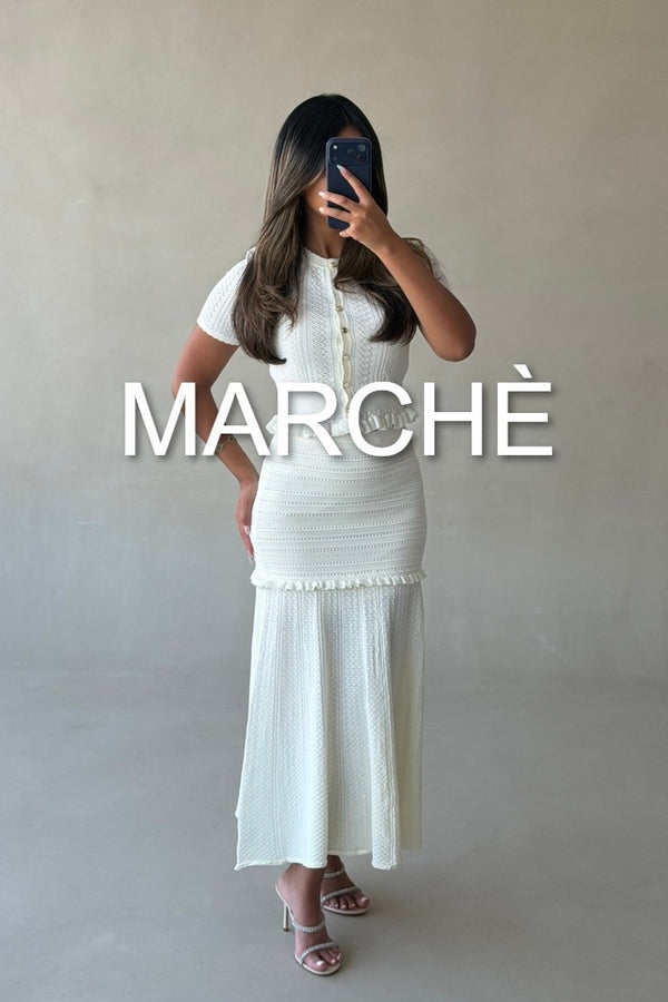 TWISTED KNITTED TOP + SKIRT