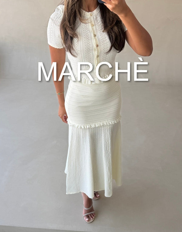 TWISTED KNITTED TOP + SKIRT