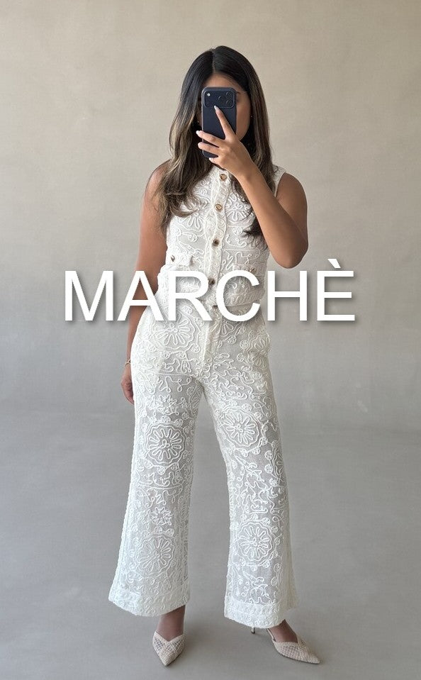 LACE VEST +WIDE LEG PANTS