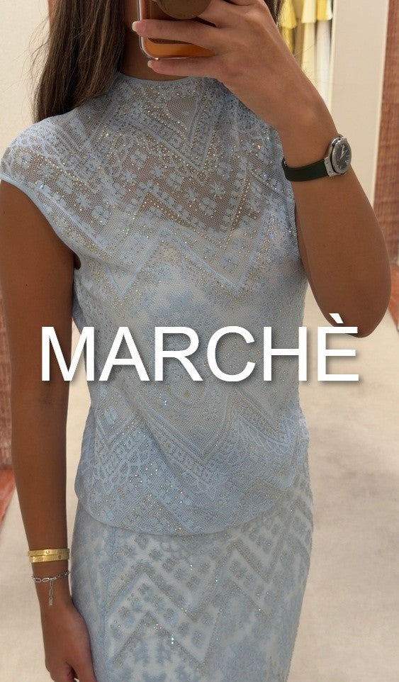 ELEGANT SHORT SLEEVE TOP+SKIRT