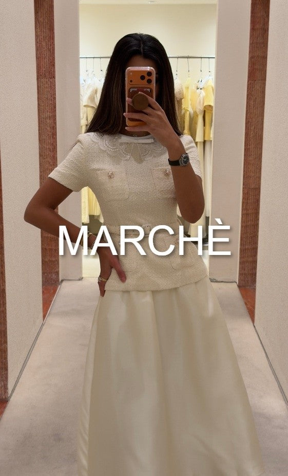 BRAND SATIN TWEED DRESS
