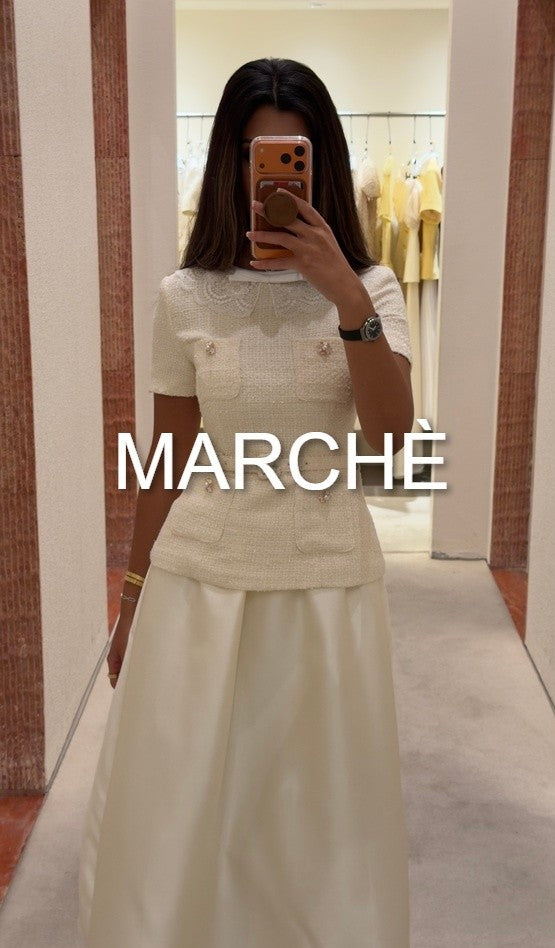 BRAND SATIN TWEED DRESS