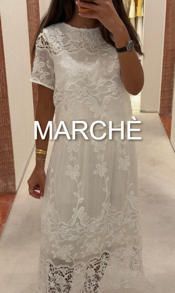 FLORAL EMBROIDERED  LINEN TOP + SKIRT
