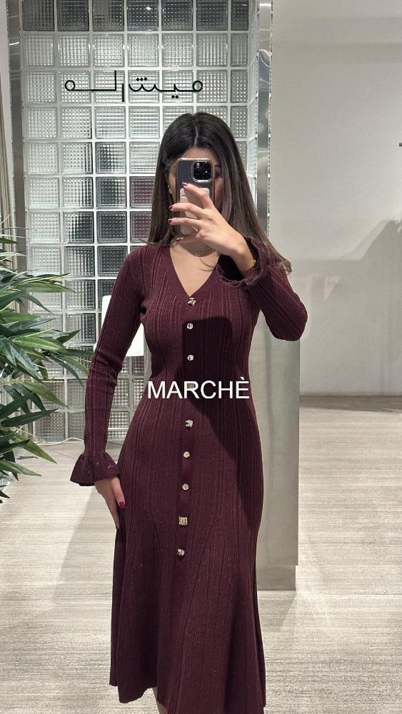 AUTUMN CHIC KNITTED LONG SLEEVE DRESS