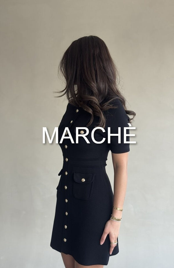 METAL BUCKLE KNIT DRESS