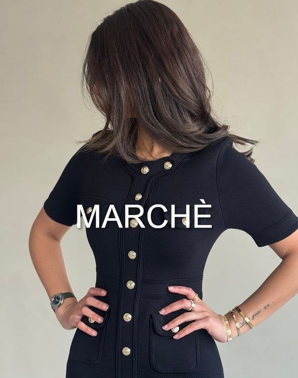METAL BUCKLE KNIT DRESS