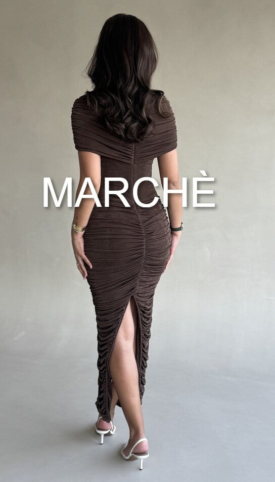 PLEATED WRAP SEXY DRESS
