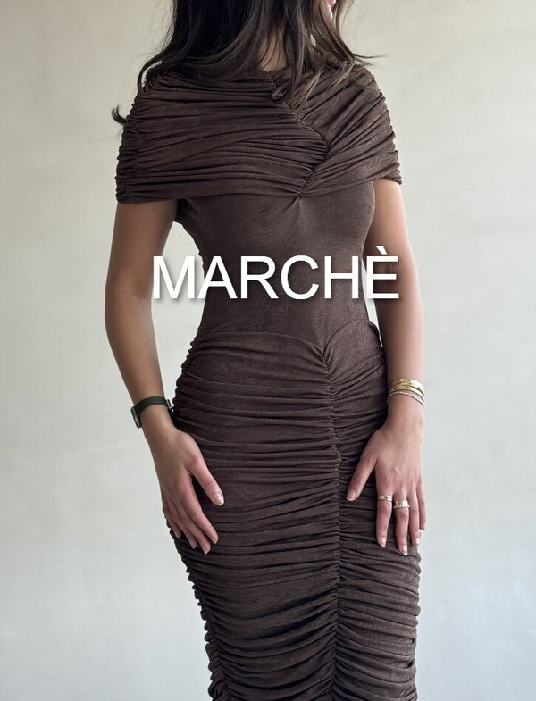 PLEATED WRAP SEXY DRESS