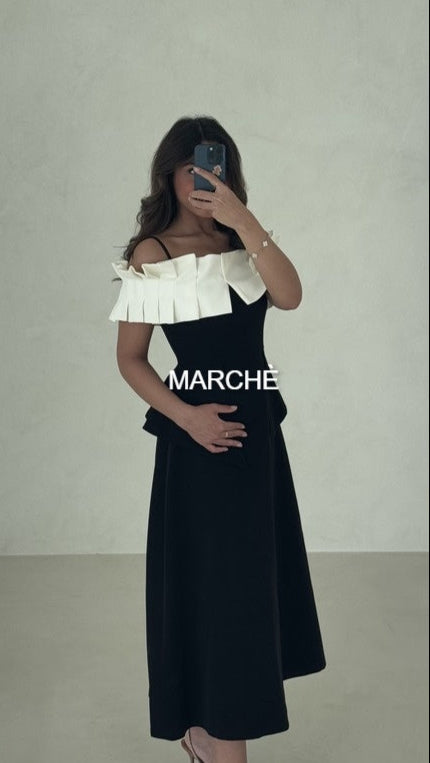WHITE RUFFLES DRESS