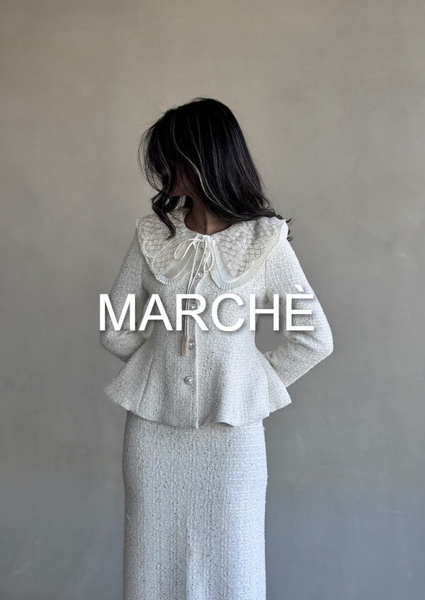 DOLL COLLAR JACKET + SKIRT