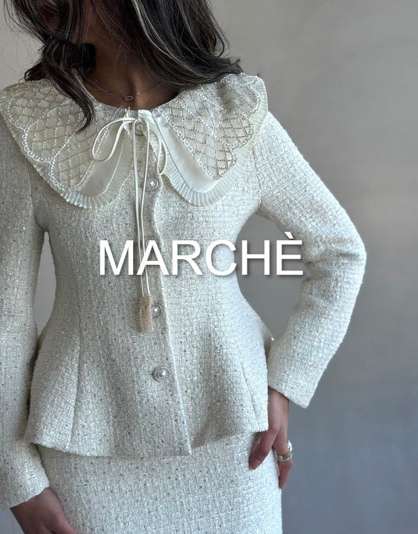 DOLL COLLAR JACKET + SKIRT