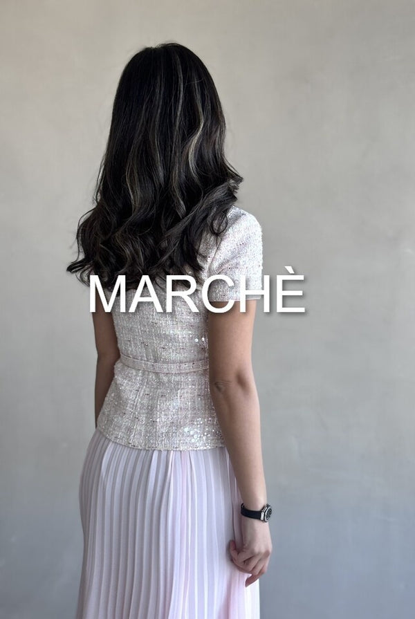 SEQUINS TWEED DRESS