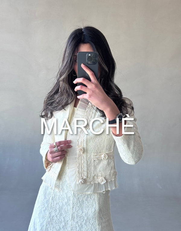 GENTLE LACE SET DRESS + JACKET