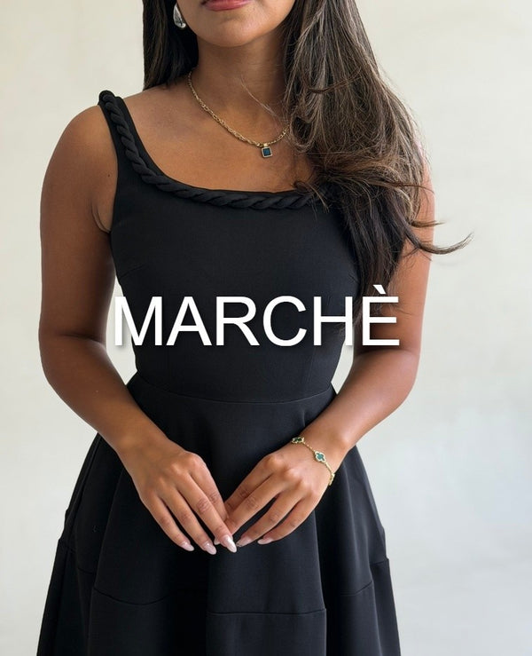 ROPE NECK DESIGN DRESS