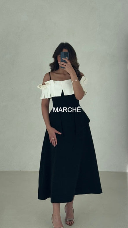 WHITE RUFFLES DRESS