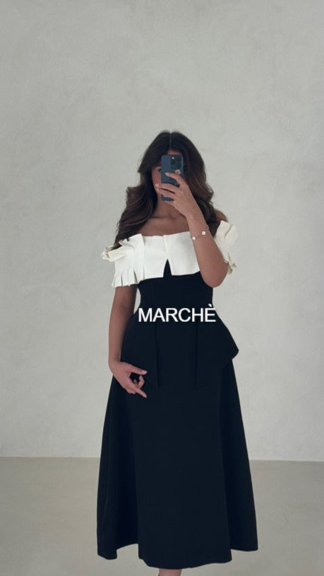 WHITE RUFFLES DRESS
