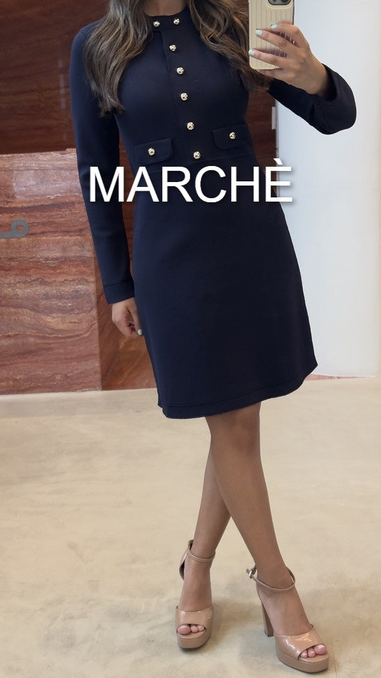 CINCHED METAL BUCKET SHORT DRESS