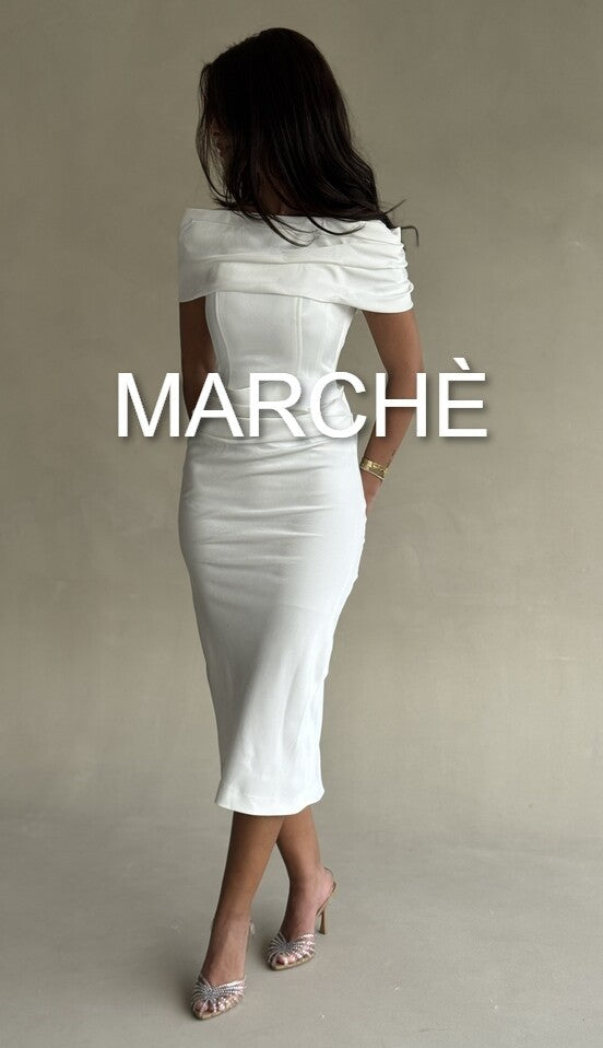 PLEATES MID CALF PROM DRESS