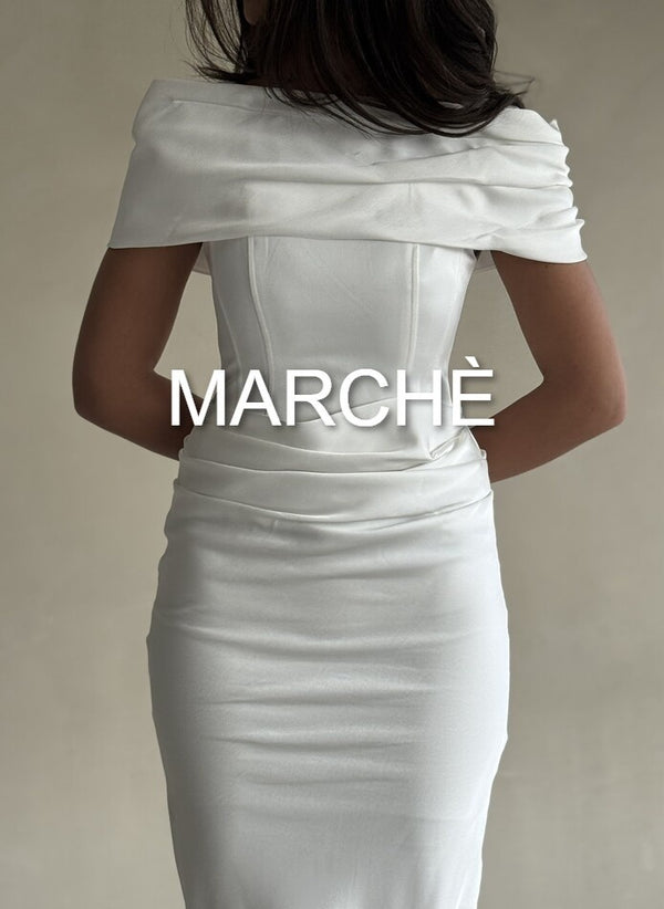 PLEATES MID CALF PROM DRESS