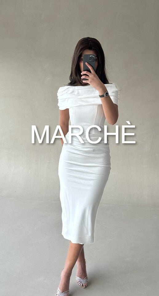 PLEATES MID CALF PROM DRESS