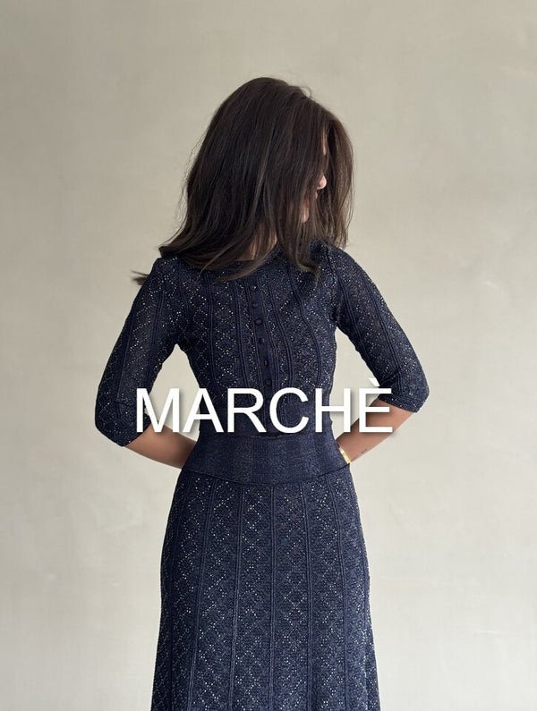 VERTICAL ROUND NECK CARDIGAN +SKIRT