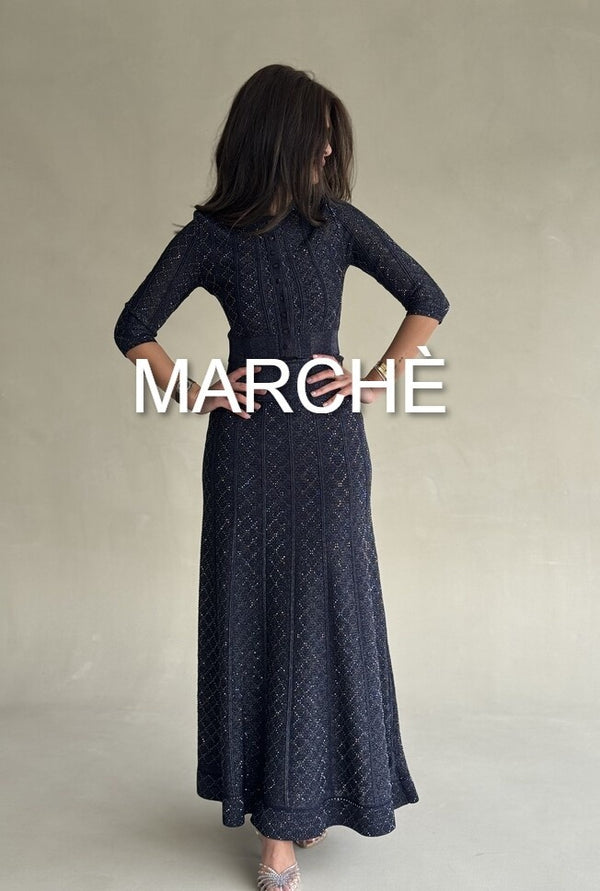 VERTICAL ROUND NECK CARDIGAN +SKIRT