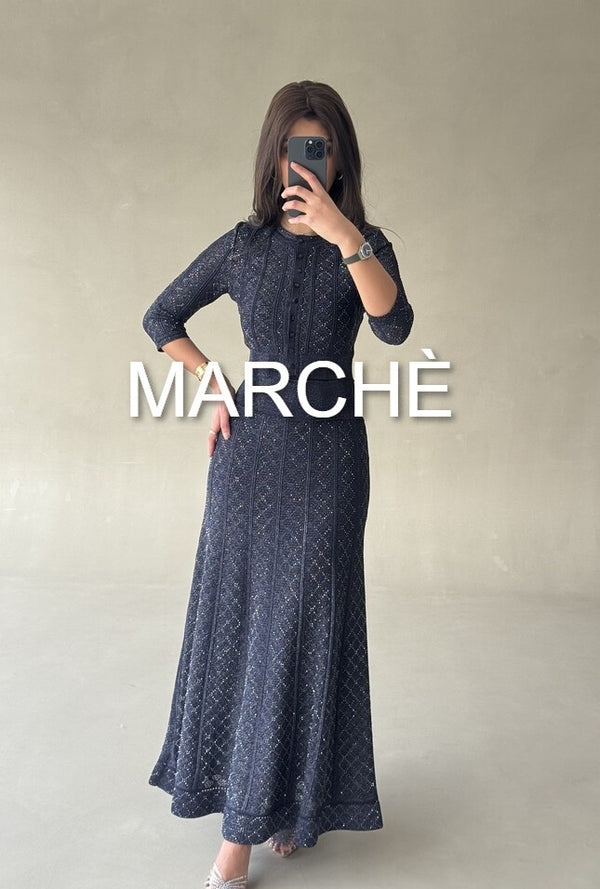 VERTICAL ROUND NECK CARDIGAN +SKIRT