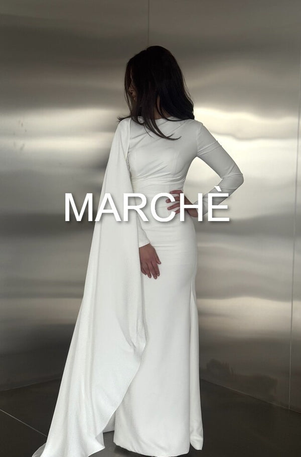 PLEATED  LONG SLIM DRESS