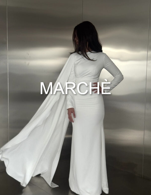 PLEATED  LONG SLIM DRESS