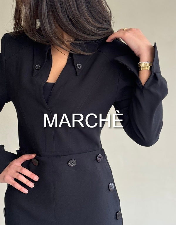 BUTTONED WAIST DRESS