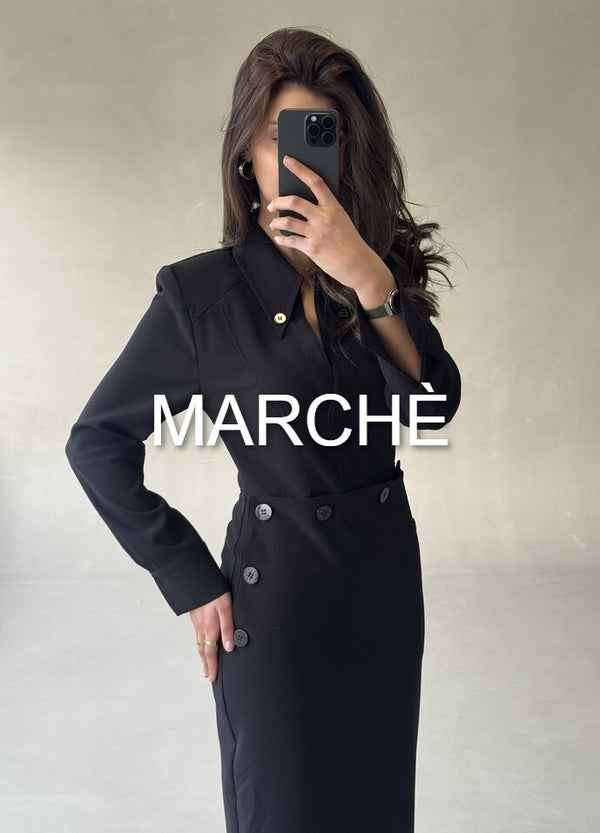 BUTTONED WAIST DRESS