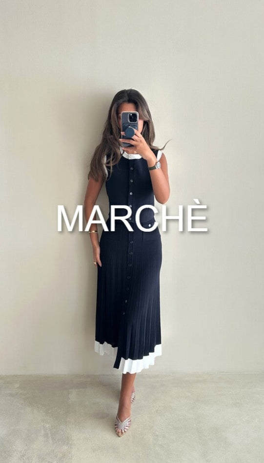SLEEVELESS VEST+MIDI SKIRT