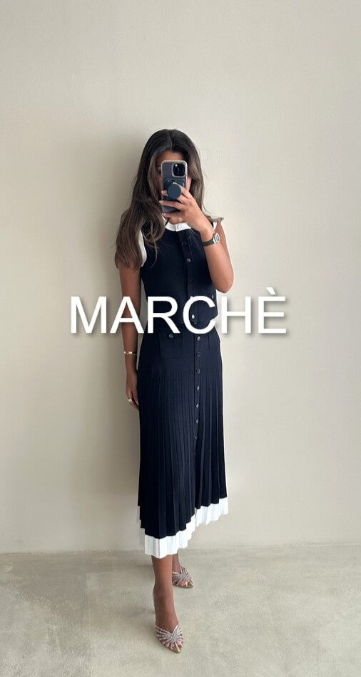 SLEEVELESS VEST+MIDI SKIRT