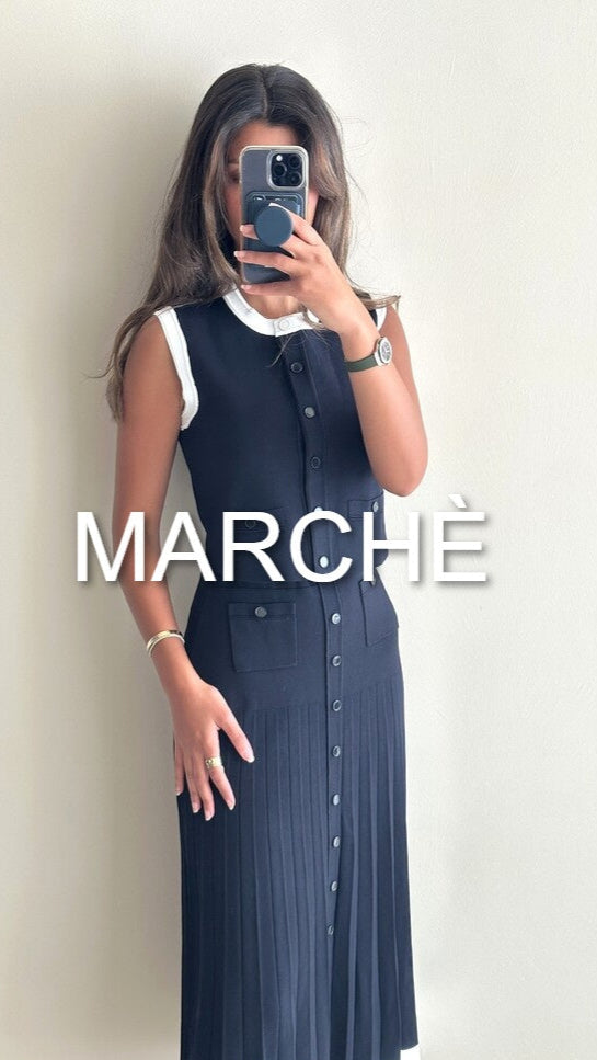 SLEEVELESS VEST+MIDI SKIRT