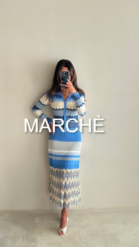 WAVY  STRIPES KNITTED SET