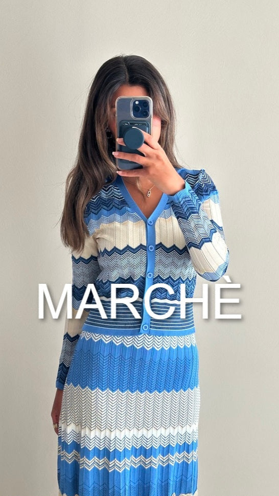 WAVY  STRIPES KNITTED SET