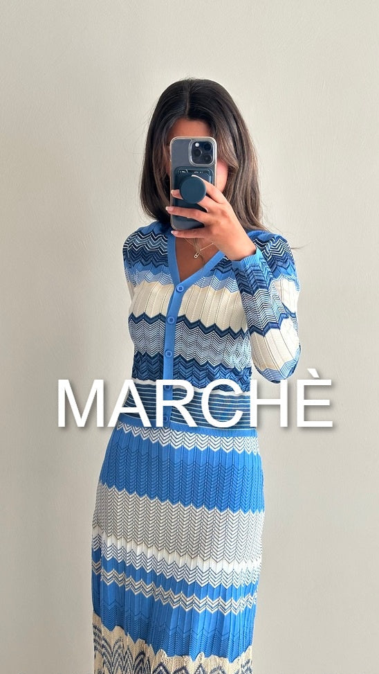 WAVY  STRIPES KNITTED SET