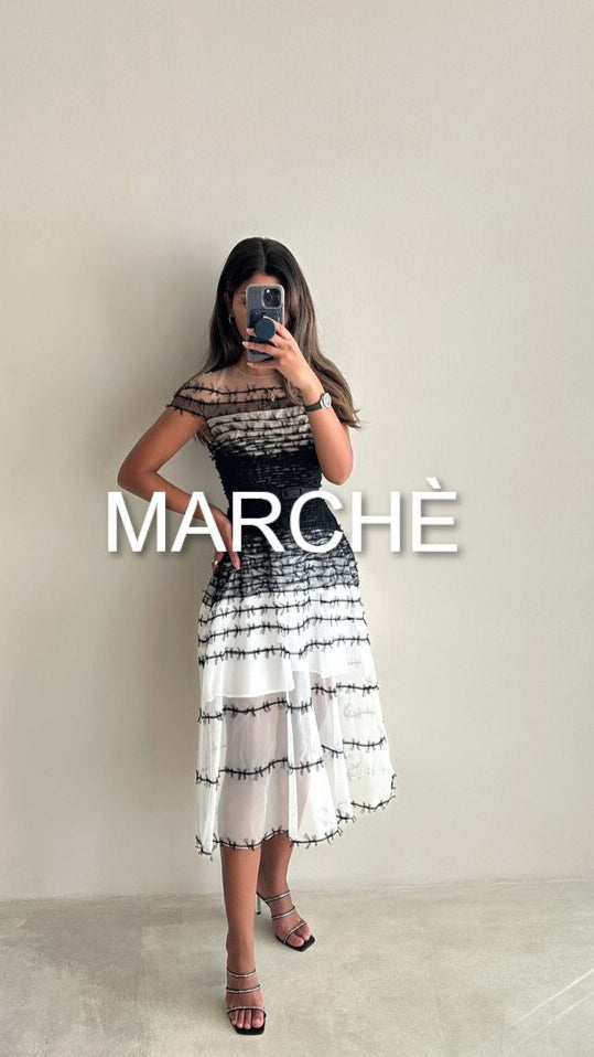 ELEGANT  DRESS SLASH NECK