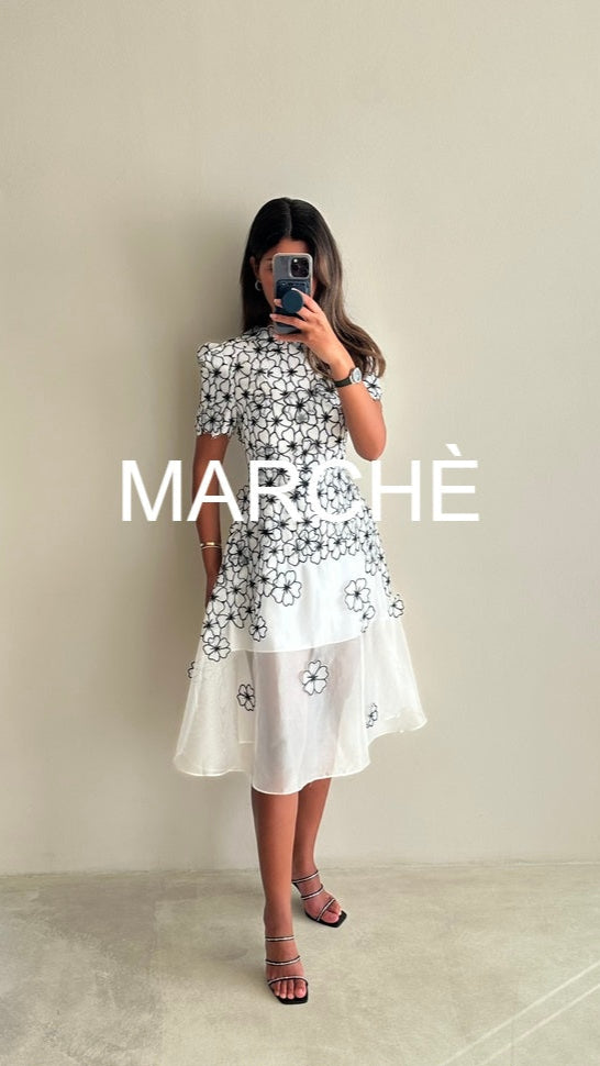 FLORAL EMBROIDERY  DRESS