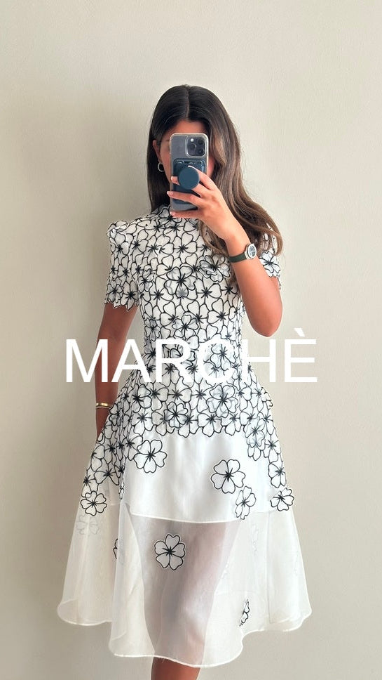 FLORAL EMBROIDERY  DRESS