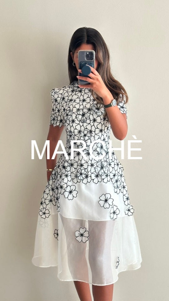 FLORAL EMBROIDERY  DRESS
