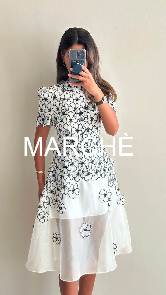 FLORAL EMBROIDERY  DRESS
