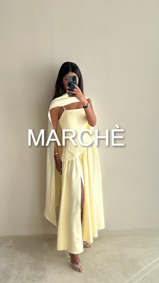SCARF NECK  LONG DRESS