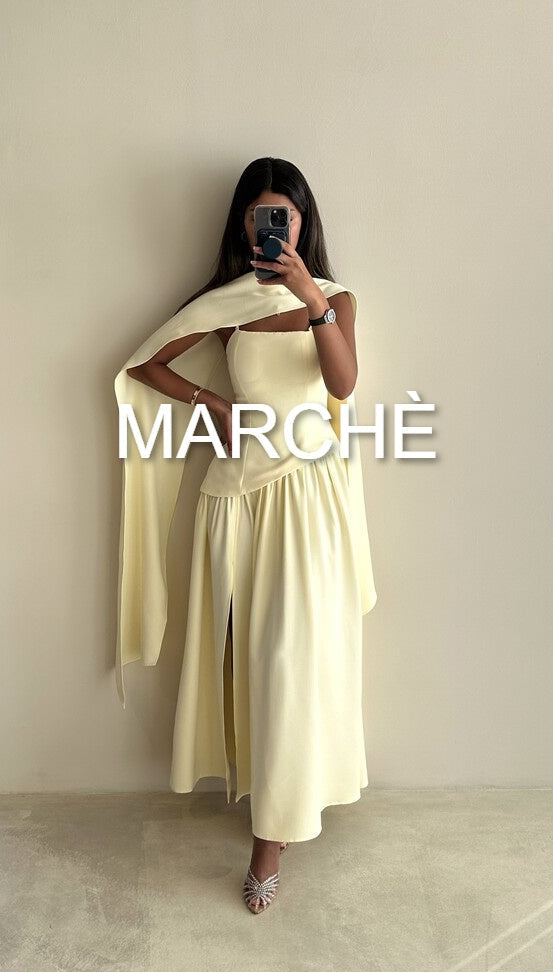 SCARF NECK  LONG DRESS