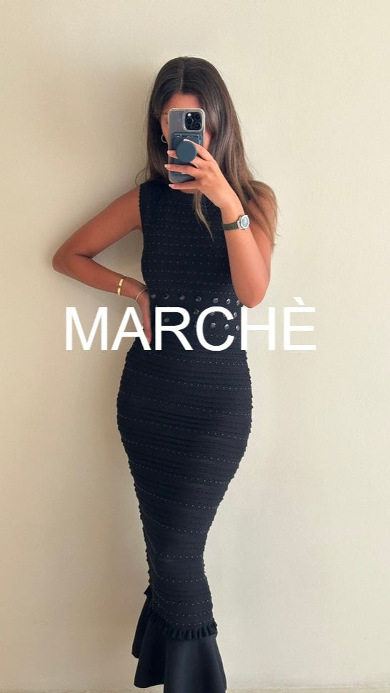 BEADED DECORATION  ROUND NECK